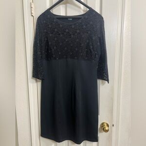 Elegant Slim Fabulous ultimate slimming Black Lace Women's Dress size L